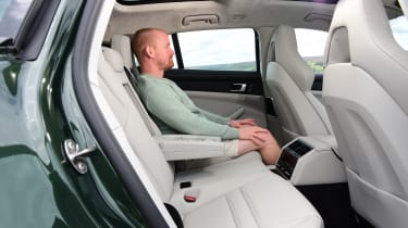 Audi RS 7 vs Porsche Panamera - Porsche Panamera rear seats with Auto Express&#039; Alex Ingram 